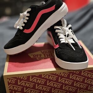 Vans Black and Pink Sneakers